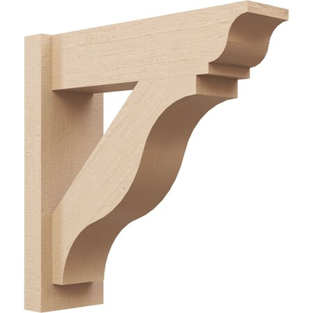 Ekena Millwork 6-in W x 20-in D x 20-in H Funston Trad Rough Cedar Woodgrain TimberThane Outlooker, Primed Tan OUTUR060X20X20FST04RCPR